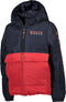 Moodstreet Anorak - Jongens Jas - Rits en verstelbare onderkant - Navy met sporty red - Maat 104