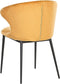 AUGUSTA - Eetkamerstoel - Geel - Fluweel
