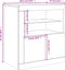 vidaXL - Dressoir - met - LED-verlichting - 60,5x37x67 - cm - bruin - eikenkleur