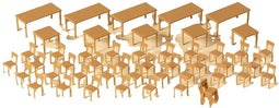 Auhagen 41671 H0 tafels en stoelen Accessoire