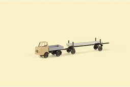 Auhagen 44658 N Vrachtwagen Multicar M22 laadbak met aanhanger voor lang materiaal