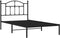 vidaXL - Bedframe - met - hoofdbord - metaal - zwart - 100x190 - cm