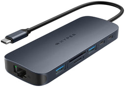 Targus HD4005GL - USB Hub - 1x Ethernet 1Gbps 1x HDMI 1x USB 3.2 Gen1 3x USB 3.2 Gen1 type-C 1x USB 3.2 Gen2 10Gb/s - Blauw