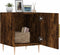vidaXL - Nachtkastje - 40x40x50 - cm - bewerkt - hout - gerookt - eikenkleurig