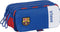 Pennenetui met 2 vakken F.C. Barcelona Blauw Kastanjebruin 21,5 x 10 x 8 cm