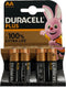 Duracell Plus 100 - Alkalinebatterijen AA - Tot 100% extra levensduur - (4 stuks)