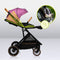 Lionelo Riya - Kinderwagen 2 in 1 - Wieg + Wandelwagen - XXL Zonnekap - Verstelbare Rugleuning - Roze Violet
