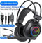 AULA S600 RGB gaming headset met stereo microfoon voor PS4-laptops-Xbox One -Zwart