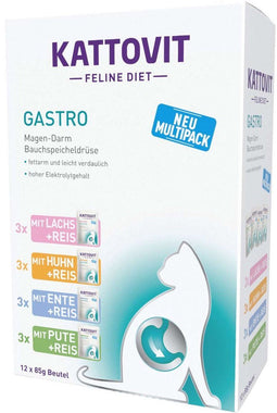 Kattovit - Feline Dieet Pouch Gastro Multipack 12x85g (verpakking van 5) - Gastro