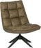 WOOOD Jouke Draaifauteuil - Kunstleer - Groen - 97x70x85