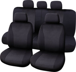 Carpoint Vienna - Stoelhoesset 9 Delig - 3 mm foam - Zwart (1 set)