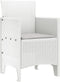 vidaXL - Tuinstoelen - met - Kussens - 2 - stuks - Wit - Poly - Rattan