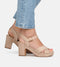 POSH by Poelman MARY - Sandalen met hak - Imitatiesuède - Beige