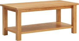 vidaXL - Salontafel - 110x55x40 - cm - massief - eikenhout