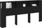 vidaXL - Hoofdbord - Kast - Zwart - Eiken - Spaanplaat - Kingsize - Opslag