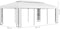 vidaXL - Prieel - met - dubbel - dak - 3x6 - m - wit