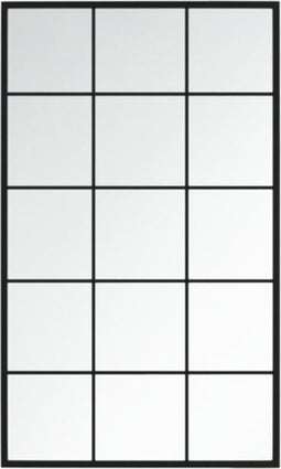 vidaXL - Wandspiegel - 100x60 - cm - metaal - zwart