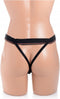 SM Hollow Silicone Dildo Strap-On - Beige