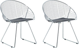 AURORA - Eetkamerstoel - Zilver - Staal