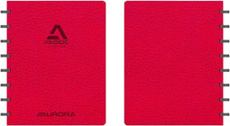 Aurora Schrift - ADOC - Rood - A5 - Gelinieerd - 90gr - 144 Bladzijden