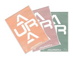 Aurora - Schrijfblok a4 100 vel 70gr lijn assorti | 10 stuks