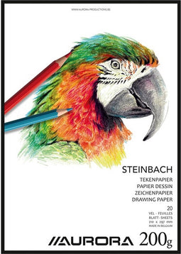 Aurora Tekenblok - Steinbach - A4 - 210x297mm - 200gr - 20 vel Tekenpapier