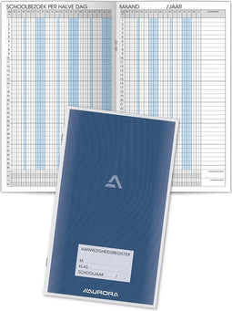 Aurora Writing 90 aanwezigheidslijst Nederlandstalig, ft 15,5 x 26 cm, 90 g/m², 48 bladzijden