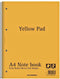 Aurora - Yellow Pad collegeblok | ft A4 | 160 bladzijden | gerecycleerd papier | gelijnd