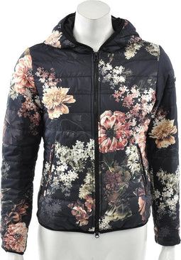 Australian - Down Jacket - Jas met Bloemenprint - 38 - Zwart