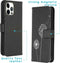 iMoshion Hoesje Geschikt voor iPhone 12 Pro / 12 Hoesje Met Pasjeshouder - iMoshion Design Softcase Bookcase - Wit / Zwart / Dandelion