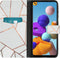 iMoshion Hoesje Geschikt voor Samsung Galaxy A21s Hoesje Met Pasjeshouder - iMoshion Design Softcase Bookcase - Wit / Meerkleurig / Goud / White Graphic