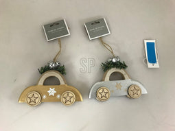 Auto Hangdeco 7 cm 2Ass Zilv/Gd