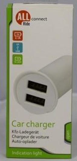 Auto oplader met 2 x USB uitgang