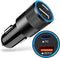Autolader USB A & USB C + USB C kabel - Auto oplader USB - USB C autolader 2 poorten - Auto lader - Sigarettenaansteker USB oplader auto - Snellader