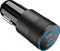 Autolader USB C - USB C Kabel Zwart