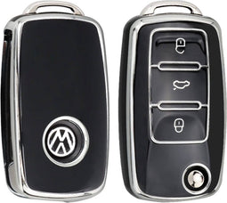 Autosleutel hoesje - Geschikt voor Volkswagen - TPU Sleutelhoesje - Sleutelcover - Autosleutelhoes, VW,Seat,Skoda,Cupra-zwart A3 - Volkswagen Up, Volkswagen Polo, Volkswagen Golf, Volkswagen Touran, Volkswagen Caddy, Volkswagen Transporter, Volkswage