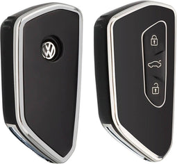 Autosleutel hoesje - Geschikt voor Volkswagen - TPU Sleutelhoesje - Sleutelcover - Autosleutelhoes, VW,Seat,Skoda,Cupra-zwart G3 - Volkswagen Golf, Volkswagen GTE, Volkswagen ID.3, Volkswagen ID.4, Volkswagen ID.5, Seat Leon, Seat Tarraco, Seat Ateca