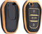 Autosleutel hoesje - TPU Sleutelhoesje - Sleutelcover - Autosleutelhoes - Geschikt voor Peugeot -zw-goud- B3 - Peugeot 108, Peugeot 207, Peugeot 208, Peugeot 307, Peugeot 308, Peugeot 407, Peugeot 508, Peugeot 1007, Peugeot 2008, Peugeot 3008, Peugeo