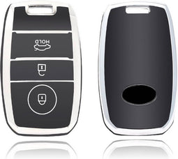 Autosleutel hoesje - TPU Sleutelhoesje - Sleutelcover - Autosleutelhoes - Geschikt voor Kia -zwart- A3 - Kia Picanto, Kia Rio, Kia Stonic, Kia Ceed, Kia E-Soul, Kia Xceed, Kia Proceed, Kia Niro, Kia Sportage, Kia Sorento - Auto Sleutel Accessoires g
