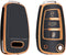 Autosleutel hoesje - TPU Sleutelhoesje - Sleutelcover - Autosleutelhoes - Geschikt voor Audi - zwart-goud - C3 - Audi A1, Audi A2, Audi A3, Audi A4, Audi A5, Audi A6, Audi A7, Audi A8, Audi S1, Audi S3, Audi S4, Audi S5, Audi S6, Audi S7, Audi S8, Au