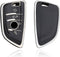 Autosleutel hoesje - TPU Sleutelhoesje - Sleutelcover - Autosleutelhoes - Geschikt voor BMW - zwart - B4a - BMW 1- serie, BMW 2- serie, BMW 3- serie, BMW 4- serie, BMW 5- serie, BMW 6- serie, BMW 7- serie, BMW 8- serie BMW X1, BMW X2, BMW X3, BMW X4