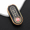 Autosleutel hoesje - TPU Sleutelhoesje - Sleutelcover - Autosleutelhoes - Geschikt voor Fiat 500 -zwart-goud- A3 - Fiat 500, Fiat 500L, Fiat 500X, Fiat 500, Fiat Tipo, Fiat Punto, Fiat Egea, Fiat Doblo, Fiat Scudo, Fiat Ducato, Fiat Panda, Abarth -
