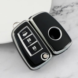 Autosleutel hoesje - TPU Sleutelhoesje - Sleutelcover - Autosleutelhoes - Geschikt voor Nissan -zwart- B3B - Nissan Micra, Nissan Pulsar, Nissan Murano, Nissan Juke, Nissan Qashqai, Nissan Ariya, Nissan Leaf, Nissan Xtrail, Nissan Primastar, Nissan I