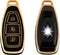 Autosleutel hoesje - TPU Sleutelhoesje - Sleutelcover - Autosleutelhoes - Geschikt voor Ford - goud - K3 - Ford Fiesta, Ford Puma, Ford Focus, Ford Kuga, Ford Mustang, Ford Mustang Mach e, Ford Explorer, Ford E-Tourneo, Ford Transit, Ford Transit Co