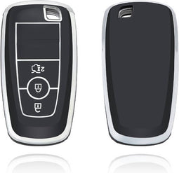 Autosleutel hoesje - TPU Sleutelhoesje - Sleutelcover - Autosleutelhoes - Geschikt voor Ford -zwart- B3 - Ford Fiesta, Ford Puma, Ford Focus, Ford Kuga, Ford Mustang, Ford Mustang Mach e, Ford Explorer, Ford E-Tourneo, Ford Transit, Ford Transit Cour