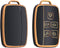 Autosleutel hoesje - TPU Sleutelhoesje - Sleutelcover - Autosleutelhoes - Geschikt voor Land Rover/Range Rover -zw-goud- A5 - Land Rover, Range Rover, Range Rover Sport, Range Rover Velar, Range Rover Evoque, Freelander, Defender, Discovery - Auto S