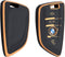 Autosleutel hoesje - TPU Sleutelhoesje - Sleutelcover - Autosleutelhoes - Geschikt voor BMW - zwart-goud - B4a - BMW 1- serie, BMW 2- serie, BMW 3- serie, BMW 4- serie, BMW 5- serie, BMW 6- serie, BMW 7- serie, BMW 8- serie BMW X1, BMW X2, BMW X3, B