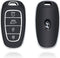 Autosleutel hoesje - TPU Sleutelhoesje - Sleutelcover - Autosleutelhoes - Geschikt voor Hyundai -zwart- E4 - Hyundai i20, Hyundai i30, Hyundai ix20, Hyundai ix35, Hyundai Bayon, Hyundai ionic electric, Hyundai Kona, Hyundai Kona Electric, Hyundai San