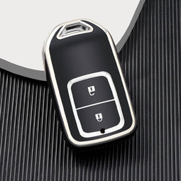 Autosleutel hoesje - TPU Sleutelhoesje - Sleutelcover - Autosleutelhoes - Geschikt voor Honda - zwart - A2 - Honda Accord, Honda Civic, Honda CR-V, Honda CRX, Honda FR-V, Honda HR-V, Honda Insight, Honda Jazz, Honda Prelude, Honda S2000 - Auto Sleut