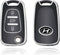 Autosleutel hoesje - TPU Sleutelhoesje - Sleutelcover - Autosleutelhoes - Geschikt voor Hyundai - zwart - C3 - Hyundai i10, Hyundai i20, Hyundai i30, Hyundai ix20, Hyundai ix35 - Auto Sleutel Accessoires gadgets - Kado Cadeau man - vrouw